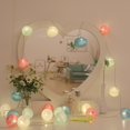 thumbnail image 4 of Light Ball Cotton Decoration String Light Hanging String Lamp for Party Wedding  3pcs Batteries  Flashing  Green, 4 of 10
