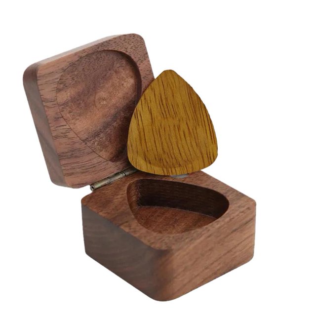 Guitar Pick Wooden Guitar Picks Holder Personalized Guitar Pick Case Box :ψ X6G7