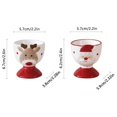 thumbnail image 3 of WHEANG Ceramic Christmas Egg Cup Funny Christmas Egg Cup Santa Egg Cups Adorable Egg Stand Egg Container Ceramic Egg Supporting Rack Egg Egg Organizer For Serving Break, 3 of 9