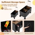 thumbnail image 4 of Costway Large Foldable Utility Cart with  2-Tier Storage Crates 5 Rotate Wheels Metal Black, 4 of 9