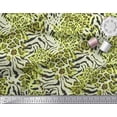 thumbnail image 3 of Soimoi Green Poly Georgette Fabric Leopard & Wild Animal Skin Print Sewing Fabric BTY 42 Inch Wide, 3 of 3