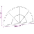 thumbnail image 5 of vidaXL Wall Mirror Black 60x30 cm Arch Iron, 5 of 5