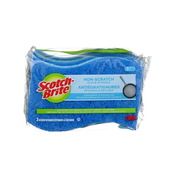 Scotch-Brite Non-Scratch Scrub Sponge MP-3-12-CA, 3/Pack