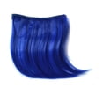 thumbnail image 3 of Riforla Jolies Filles Pince à Clip à l'Avant Frange de Cheveux Extension de Cheveux Pièce Perruques Fines pour Femmes Bleu, 3 of 4
