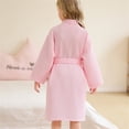 thumbnail image 4 of Kids' Long Sleeve Hooded Bath Towel Robe with Pocket, Absorbent Polyester-Spandex Blend for Bath, Pool, and Beach, 4 of 7