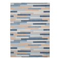 thumbnail image 1 of Linon Tapis Intérieur Extérieur Lavable à la Machine Bali 5'x7' Ivoire et Bleu, 1 of 11