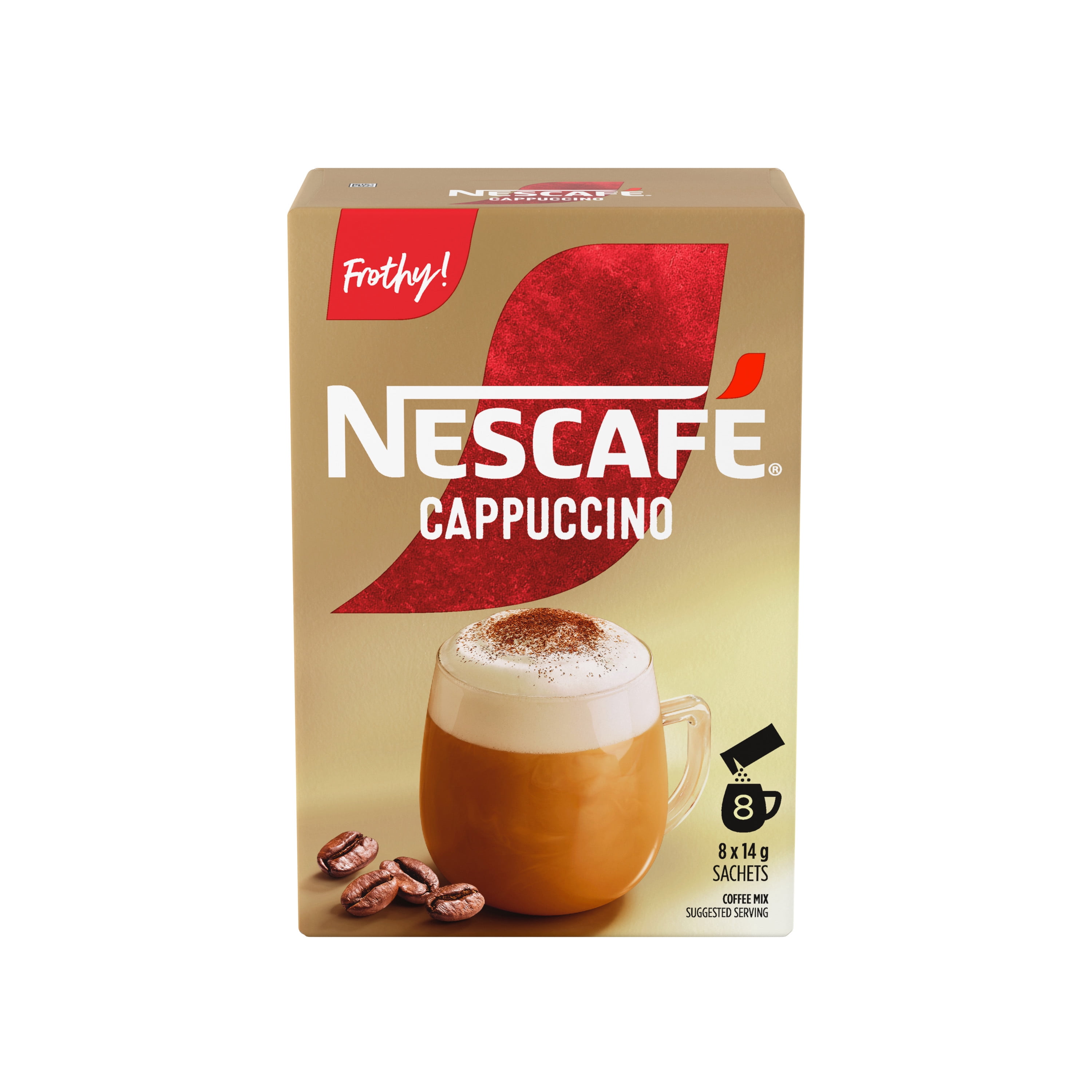 NESCAFE Cappuccino Instant Coffee Mix, Just Add Hot Water