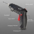 thumbnail image 4 of SuoKom Electric Screwdriver Ensemble Rechargeable 3.6V Kit de Tournevis avec 2 Pcs Accessoires, Poignée 2 Positions avec DEL, 4 of 8