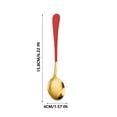 thumbnail image 3 of PEONAVET Cuillère en Acier Inoxydable Cuillère en Acier Inoxydable Cuillère à Soupe Mignonne Cuillère de Table pour la Maison Cuillère à Dessert Cuillère à Melon D\'eau Cuillère Ronde à Long Manche, 3 of 5