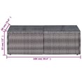 thumbnail image 4 of vidaXL 8 Piece Garden Lounge Set with Cushions Poly Rattan Grey, 4 of 5