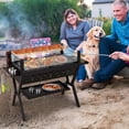 thumbnail image 4 of Costway Grils de Barbecue au Charbon en Acier Inoxydable avec Supports à Assaisonnements et Tablette de Rangement, 4 of 9