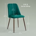 thumbnail image 3 of HOMCOM Ensemble de 4 Chaises de Salle à Manger, Chaise d'Appoint avec Revêtement Toucher Velours, 3 of 10