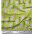 thumbnail image 1 of Soimoi Poly Crepe Fabric Jellyfish & Seahorse Ocean Printed Craft Fabric by The Yard 52 Inch Wide, 1 of 3