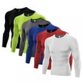thumbnail image 4 of Promotion Clearance! 1PC Men‘s Compression Shirts Baselayer Crewneck Long-Sleeve Dry Fit T-Shirts Tops Tees Plus Size 6 Colors, 4 of 9