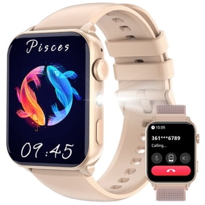 Smart Watch convient pour Android et iPhone Samsung, 1.91'' Smartwatch pour les hommes femmes,100+ Modes de sport Fitness Tracker avec réponse Faites des appels/message rappel, IP68 Imperméable, Pink