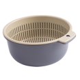 thumbnail image 2 of Double-layer washing basket, fruit cleaning basin, multi-functional space-saving Large Violet, 2 of 8