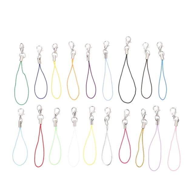 FRCOLOR Phone Lanyards 100pcs Phone Lanyards Phone Decorations Wrist Ropes Birthday Gift Pendant,2.36"X0.24"X0.04"