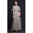 thumbnail image 4 of Bimba Robe Longue en Rayonne Begonia & Rayures pour Femmes Boho Plage Cocktail Fête Robe Fendue maxi-Grande, 4 of 6