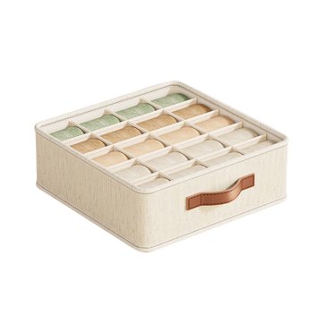 Foldable Fabric Underwear Drawer Organizer with Compartments for Students Dormitory Storage Box 10 in x 8 in x 4 in