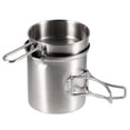 thumbnail image 2 of Amdohai Casserole de Cuisson Portable pour l'Extérieur en Acier Inoxydable, Casserole de Camping et de Randonnée avec Poignées Pliantes, 2 of 7