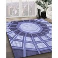 thumbnail image 3 of Ahgly Company Tapis d'Intérieur Lavable en Machine Carré Transitionnel Violet Pervenche Profond, 4 Pieds Carré, 3 of 7