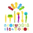 thumbnail image 1 of 29 Pieces Play Dough Tools Playdough Accessories Set Various Molds Rollers Cutters Educational Gift for Children, Random Color, 1 of 4
