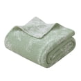 thumbnail image 2 of Mainstays Cozy Throw Green Floral, 2 of 8