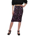 thumbnail image 1 of Moomaya Jupe en Poly Spandex Jupe Crayon Imprimée Grande Taille Tenue d'Été Vêtements, 1 of 6