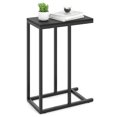 thumbnail image 1 of Costway Table d'Appoint en Forme de C, Table de Canapé Industrielle avec Cadre en Métal Robuste, Noir, 1 of 9