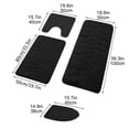 thumbnail image 3 of 4-Piece Memory Foam Bathroom Rug Set with Non-Slip Backing - Includes Bath Mat, Toilet Mat, U-Shaped Contour Rug & Lid Cover - Super Soft Absorbent Machine Washable Mats for Bathroom Floor, 3 of 7