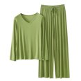 thumbnail image 2 of Weiqiqre Ensembles de Pyjama pour Femmes Pyjamas Rafraîchissants Ensembles Assortis d'Été Manches Courtes Ensemble de Détente Femmes, 2 of 3