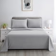 thumbnail image 4 of Marina Decoration 600 Thread Count Ultra Soft Deep Pocket Hotel Standard Solid Bedding Long Staple Percale Cotton All Season Sheet Set with Pillowcase, 4 of 7