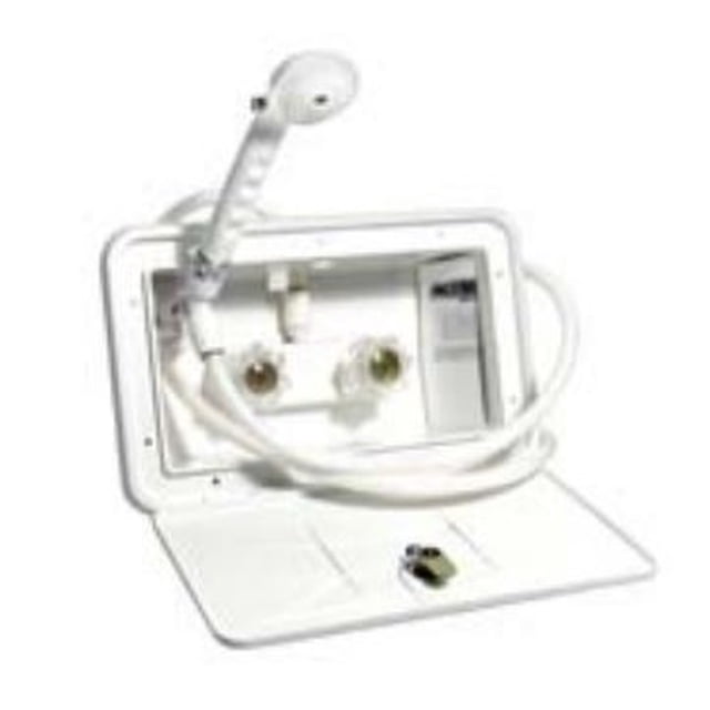 Phoenix Exterior Shower PF266201 White; Plastic Underbody; With Lock; Plastic Compression Valve; With Individual Box