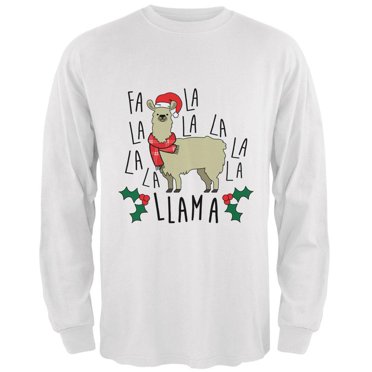 T-shirt à Manches Longues pour Hommes Noël Fa la Llama