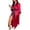 A1_Red#fall nightgowns for women, variant on Lcziwo Plus Size Lingerie Robe for Women 3/4 Sleeve V Neck Housecoat Satin Silk Lace Up Bathrobe Pink,XXXXXL