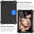 thumbnail image 3 of Silicone Case for Samsung Galaxy Tab S6 Lite (10.4") Tablet 2024/2022/2020, Durable TPU Case with Stand Function, Shock-absorbing Protective Crossbody Case with Shoulder Strap /Hand Strap, Blue Black, 3 of 6