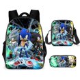 thumbnail image 2 of Sonic Primary School School Bag Three-piece Set Anime Cartoon Backpack Shoulder Bag Pencil Case high quality, 2 of 5