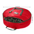 thumbnail image 4 of Christmas Wreaths Bag Artificial Garlands Ornaments Storage Container Home Red, 4 of 9