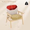 thumbnail image 3 of Gymax Lot de 2 Fauteuils d'Appoint Modernes Rembourrés avec Dossier Spacieux, 3 of 10
