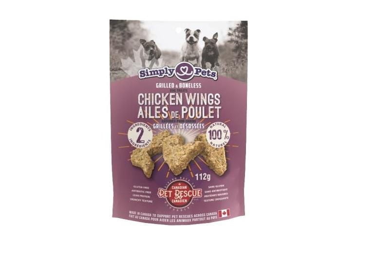 PRODUCT OF CANADA - Simply Pets All Natural Grilled and Boneless Chicken Wings Dog Treats