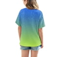 thumbnail image 4 of DecSea Girls Short Sleeve T shirt Kids Summer Oversized Gradient Crew Neck Tops Casual Basic Tee 5-14Years, 4 of 8
