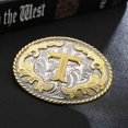 thumbnail image 4 of Western Belt Buckle Initial Letters ABCDEFG to Y-Cowboy Rodeo Gold Large Belt Buckle for Men and Women (T), 4 of 10