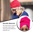 thumbnail image 4 of tredstone Turban Nœud Style Simple Hijab Tuque Polyvalente Foulard Extensible Respirant Bonnet Anti-Perte Couvre-Chef pour Femmes Accessoires Rouge Rose, 4 of 7