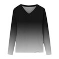 thumbnail image 3 of Hauts à Manches Longues pour Femmes Mode Décontractée Col en V Confortable Haut Imprimé T-Shirt Blouse Hauts Col en V pour Femmes Hauts Décontractés Mode pour Femmes Hauts à Manches Longues, 3 of 4
