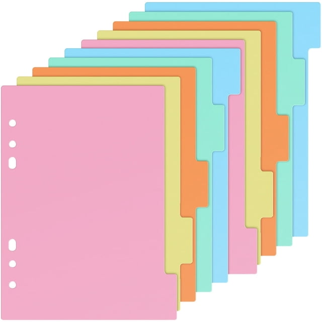 Diviseurs d'Index A5 JUNWELLM‘lis Couleurs Assorties, Lot de 10