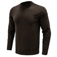 thumbnail image 1 of Chandail à Enfiler pour Hommes Chandail à Manches Longues à Col Rond pour Hommes Haut Uni, 1 of 1