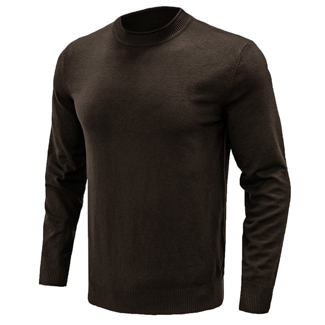 Chandail à Enfiler pour Hommes Chandail à Manches Longues à Col Rond pour Hommes Haut Uni