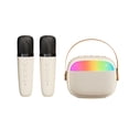 thumbnail image 1 of Transemion ABS Stunning Bass Bluetooth Sound System With Dazzling RGB Glass Atmosphere Lighting Effect Handheld White, 1 of 6