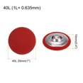 thumbnail image 2 of Unique Bargains 10pcs 40L Fabric Cloth Covered Button 25mm Round Metal Shank Sewing Buttons for Suits Dress Blouses, Red, 2 of 5