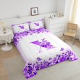 thumbnail image 4 of Erosebridal Letter Initial Comforter Sets Toddler Size,Monogrammed Personalized Comforters & Duvets,Flower Decor,Reversible,Breathable,2pcs, 4 of 8
